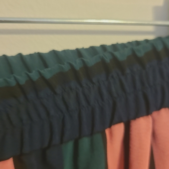 Eloquii | Women's Pink and Green Striped Wide Leg Pants or Slacks (Size 16) - Picture 7 of 10